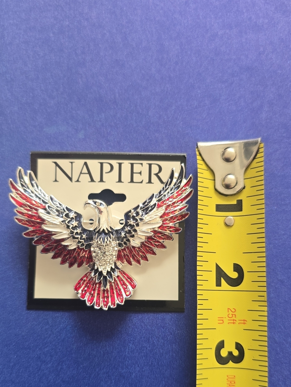 NAPIER BRAND WOMEN'S BEAUTIFUL AMERICAN EAGLE FASHION JEWELRY PIN BROOCH - Picture 12 of 13